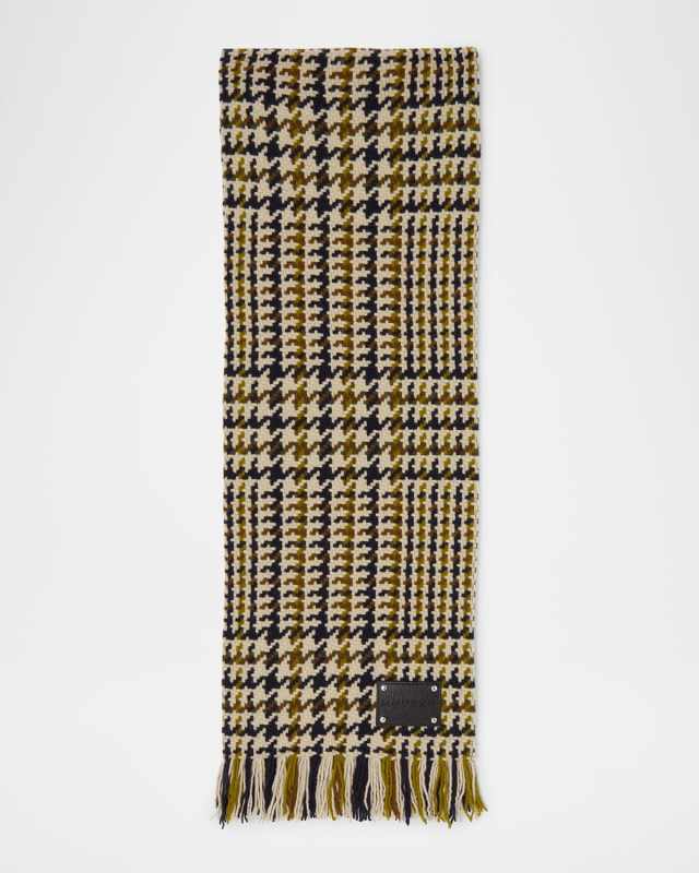 Exploded Country Houndstooth-Print Scarf